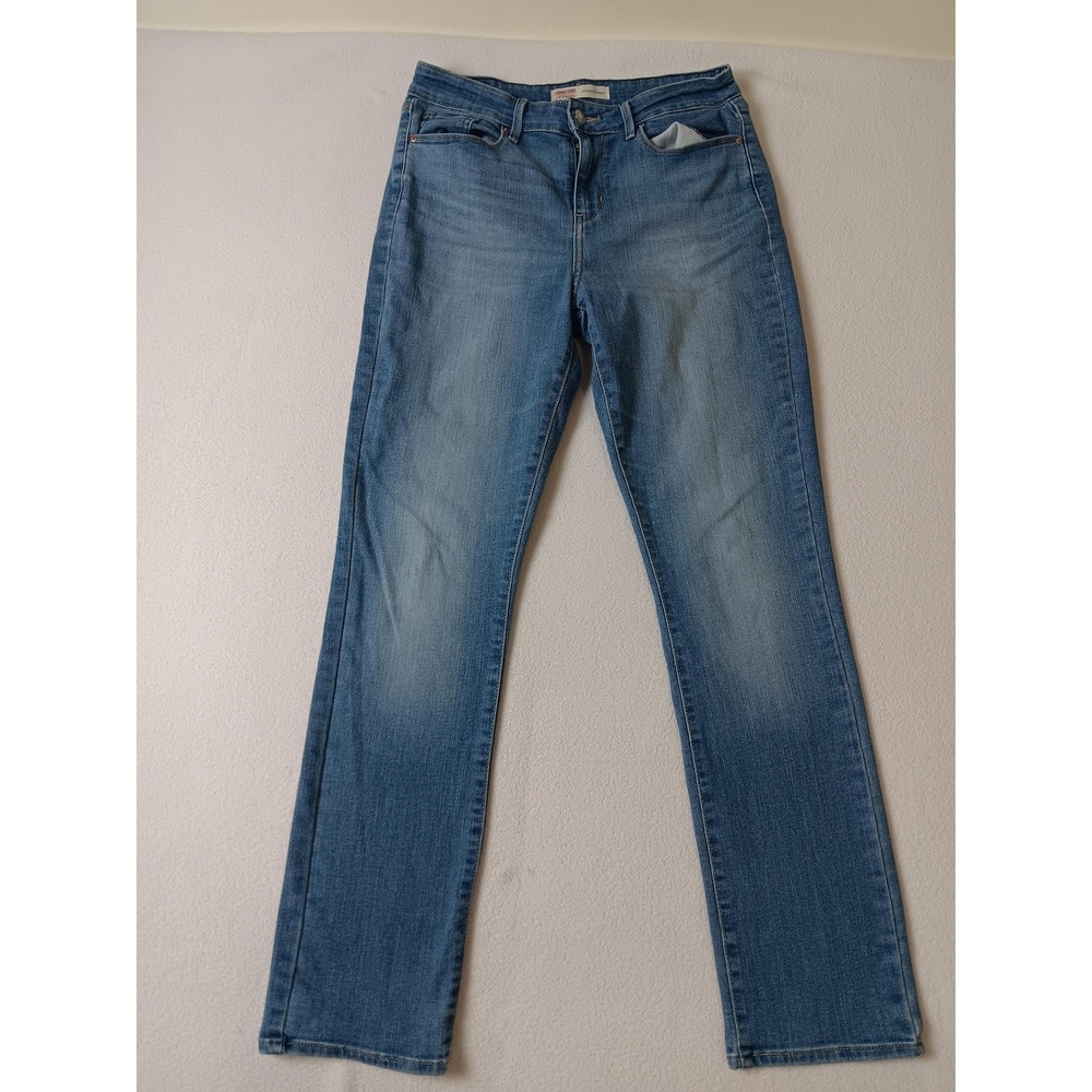 Signature By Levi Strauss & Co. Straight Jeans Womens 8M Blue Mid Rise‎ Stretch